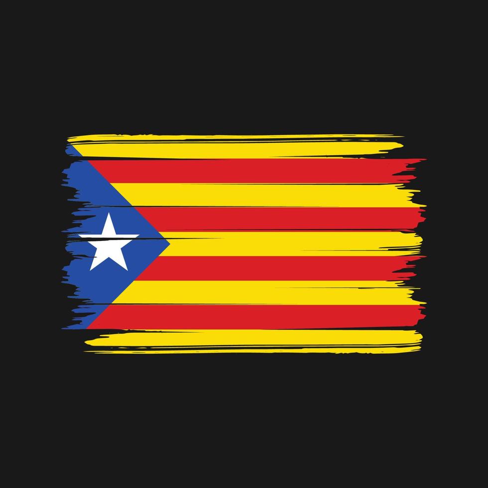 Catalonië vlag borstel vector. nationale vlag vector