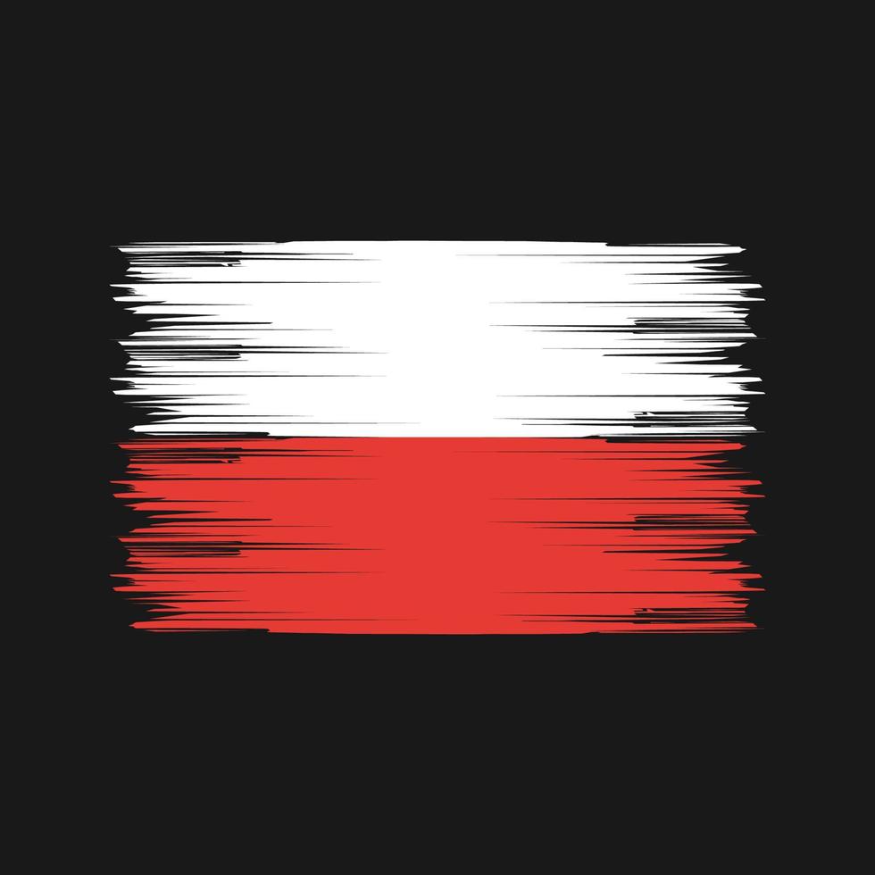 polen vlag borstel. nationale vlag vector