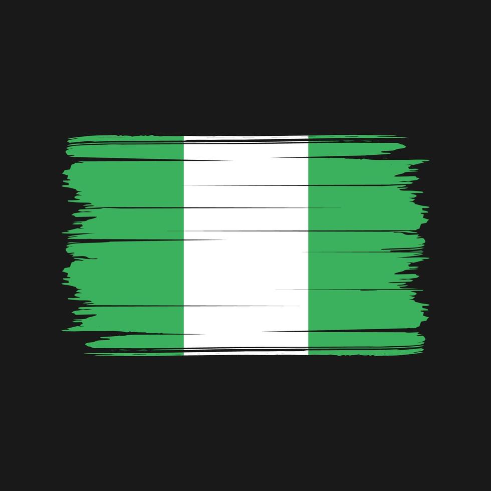 Nigeria vlag borstel vector. nationale vlag vector