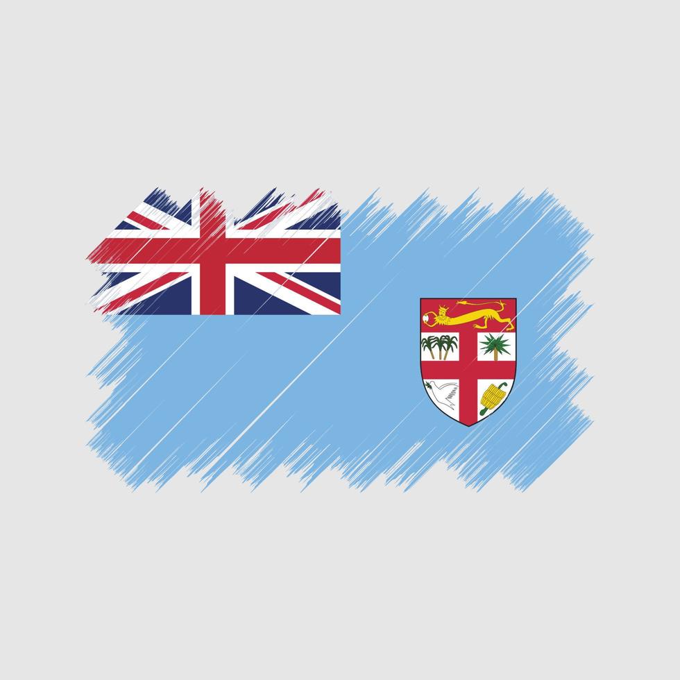 Fiji vlag borstel. nationale vlag vector