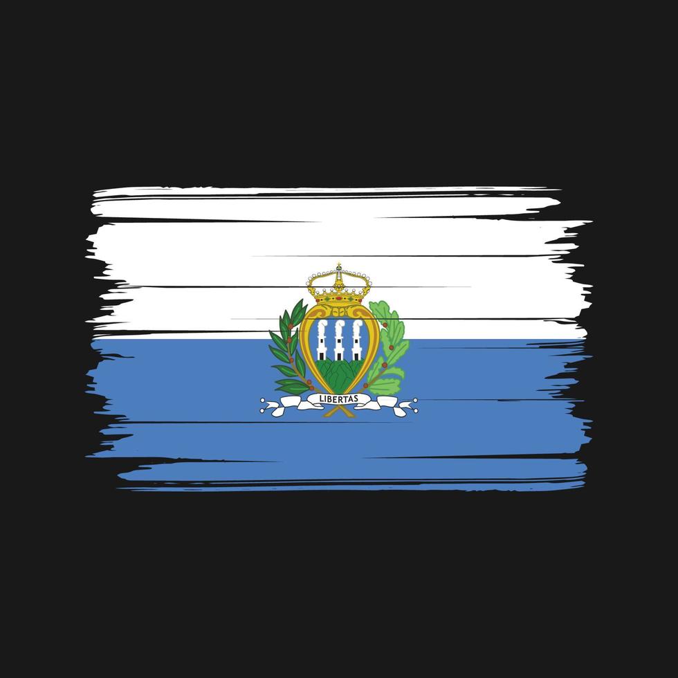 san marino vlag borstel vector. nationale vlag vector