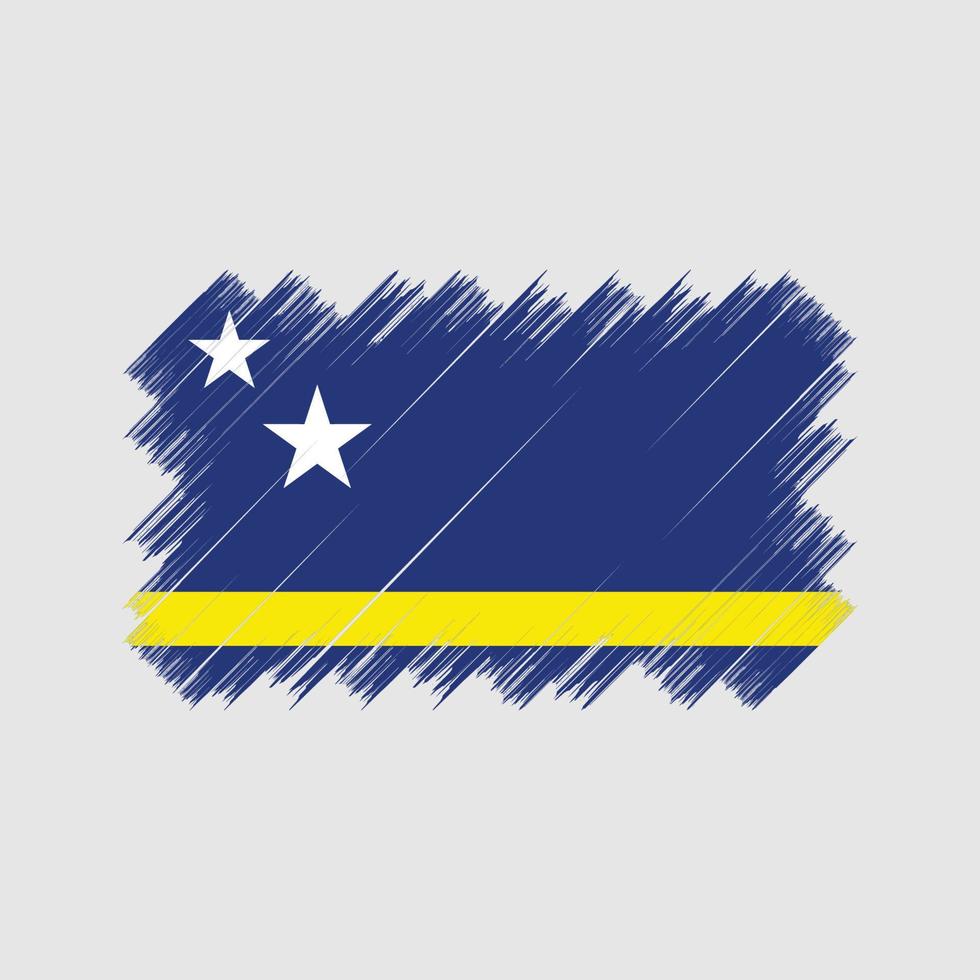 curacao vlag borstel. nationale vlag vector