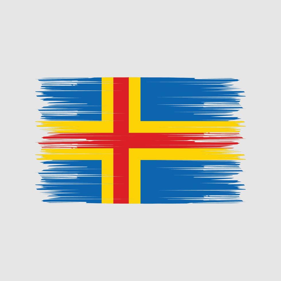 aland eilanden vlag borstel. nationale vlag vector