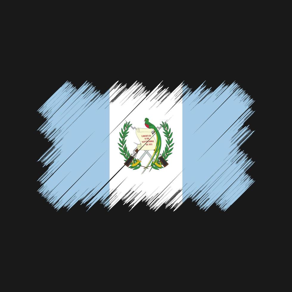 vlagborstel van Guatemala. nationale vlag vector