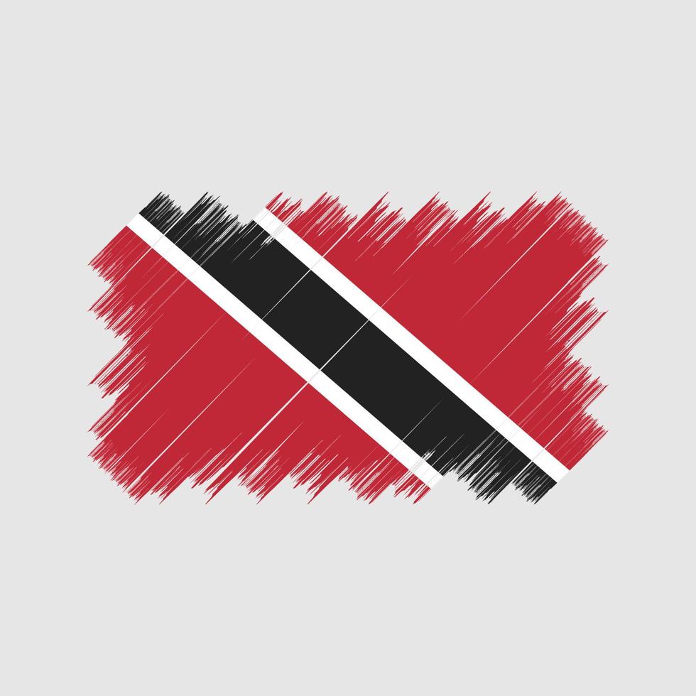 trinidad en tobago vlagborstel. nationale vlag vector