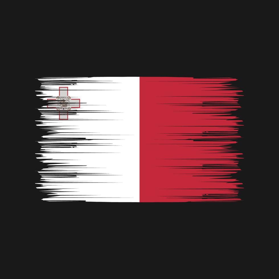 malta vlag borstel. nationale vlag vector