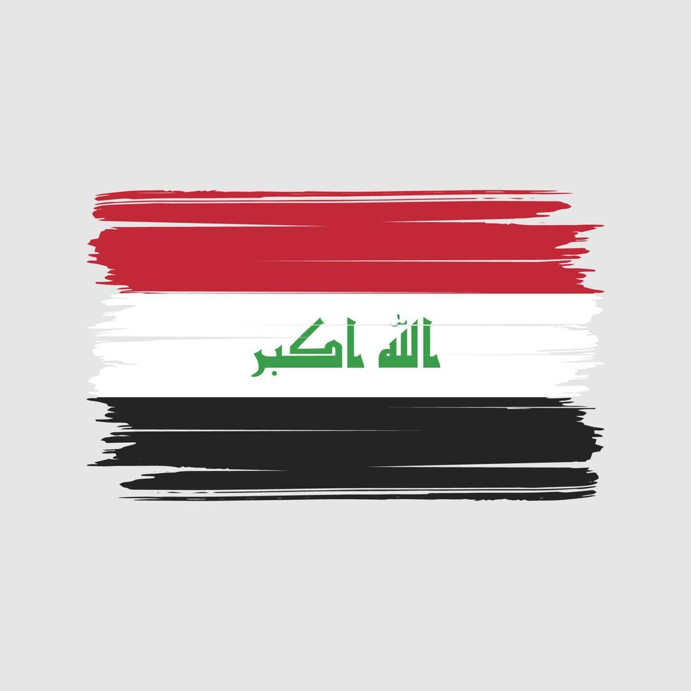 Irak vlag borstel vector. nationale vlag vector