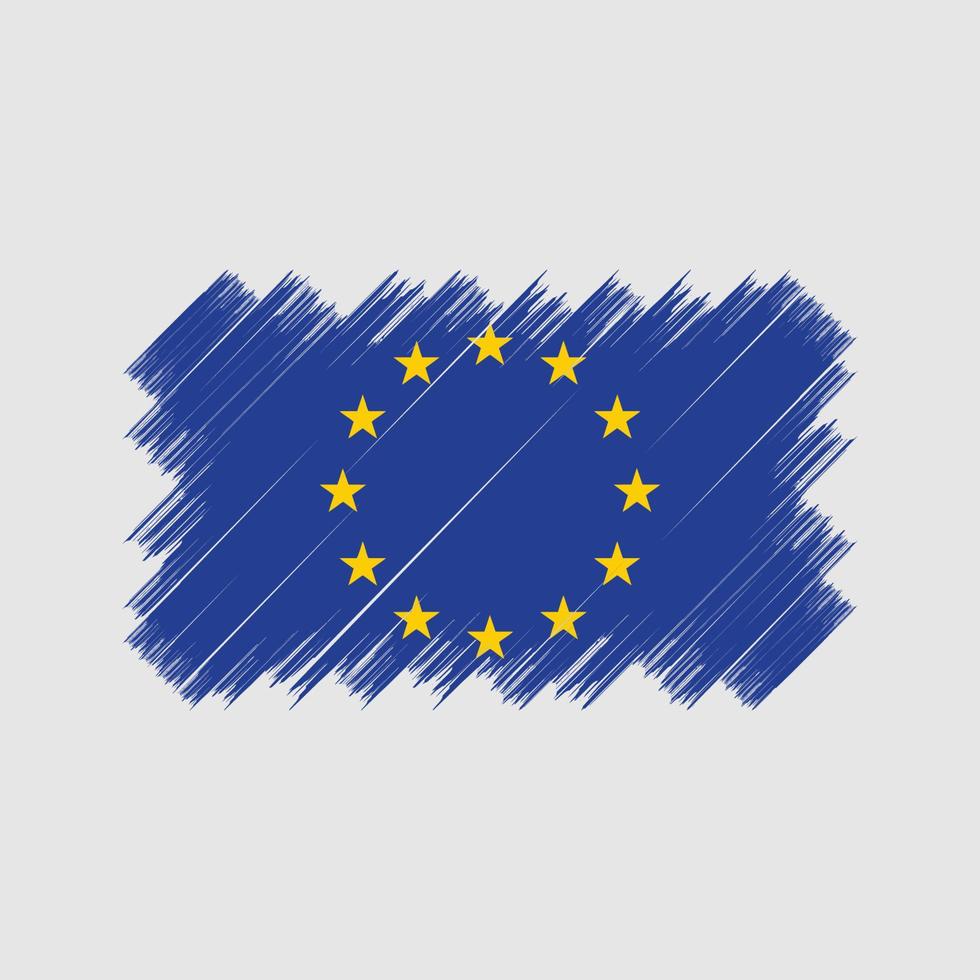 europese vlagborstel. nationale vlag vector