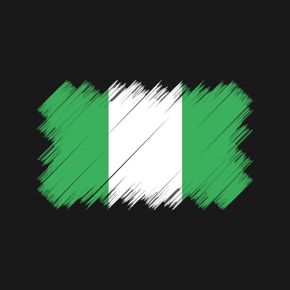 nigeria vlag borstel. nationale vlag vector