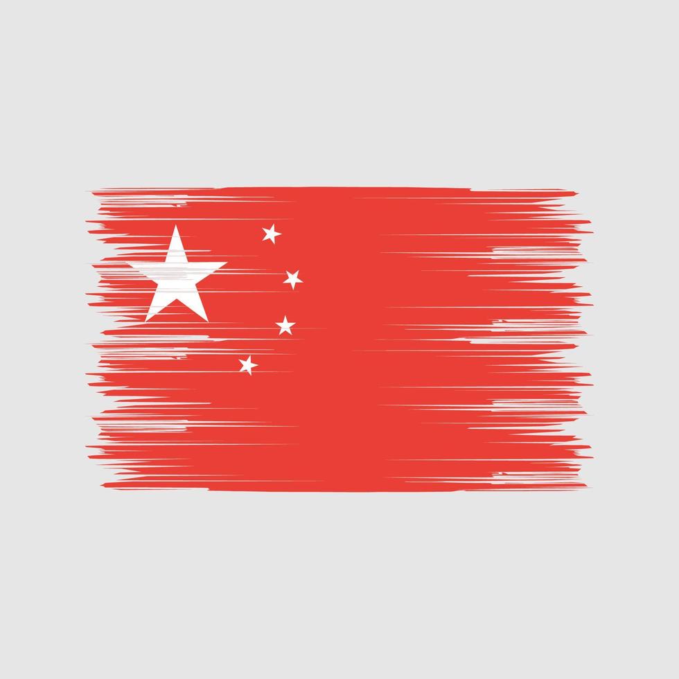 Chinese vlagborstel. nationale vlag vector