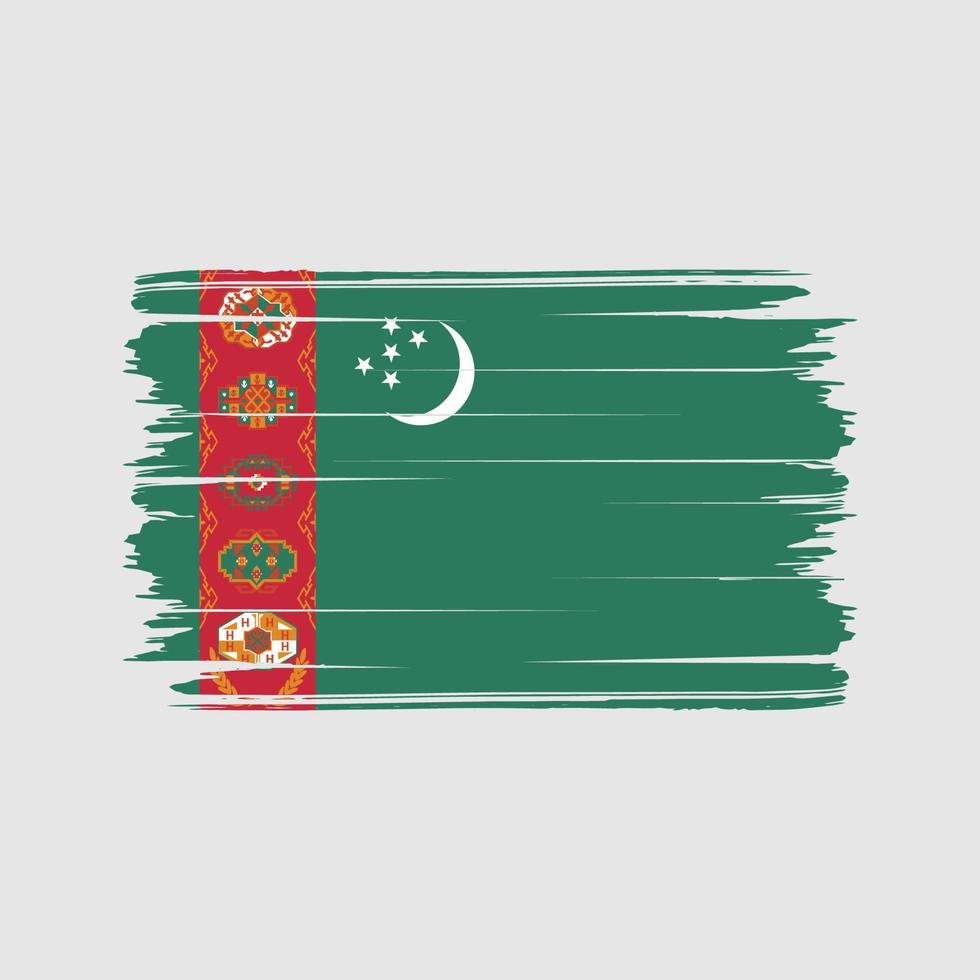 Turkmenistan vlag borstel vector. nationale vlag vector