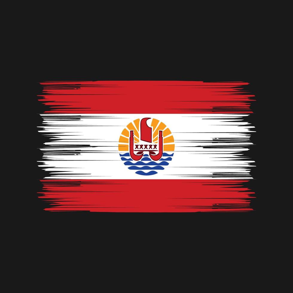 frans polynesië vlag borstel. nationale vlag vector