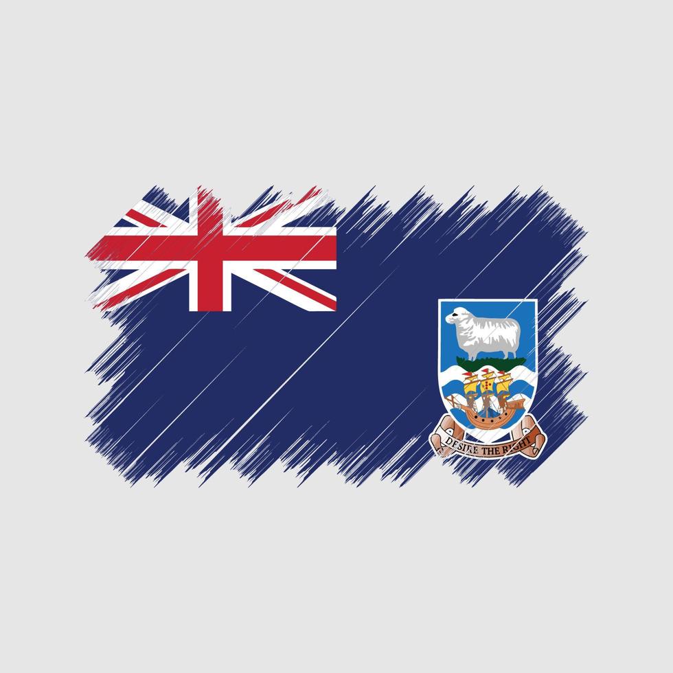 Falkland eilanden vlag borstel. nationale vlag vector