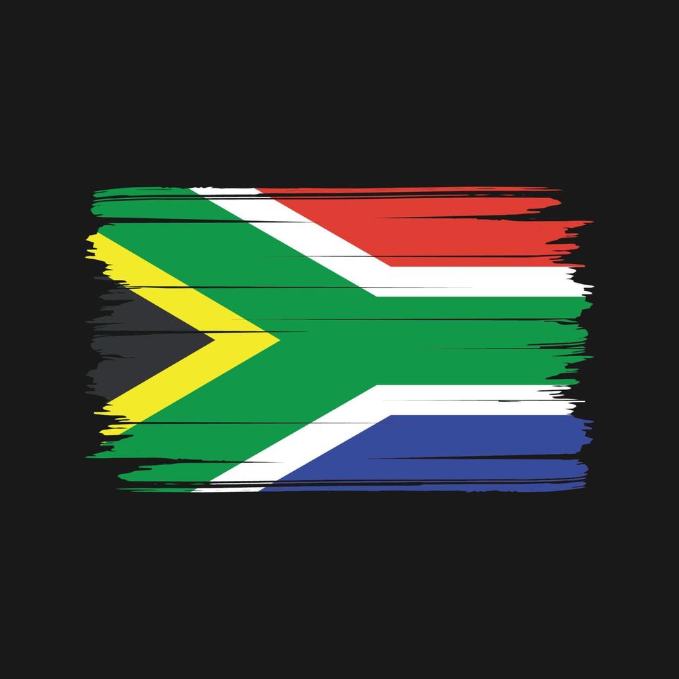 Zuid-Afrika vlag borstel vector. nationale vlag vector