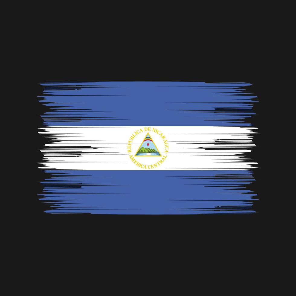 nicaragua vlag borstel. nationale vlag vector