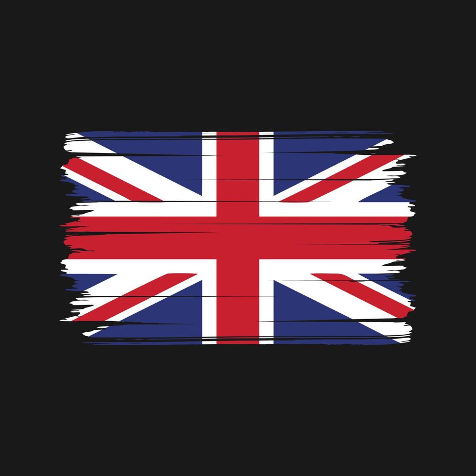 Verenigd Koninkrijk vlag borstel vector. nationale vlag vector