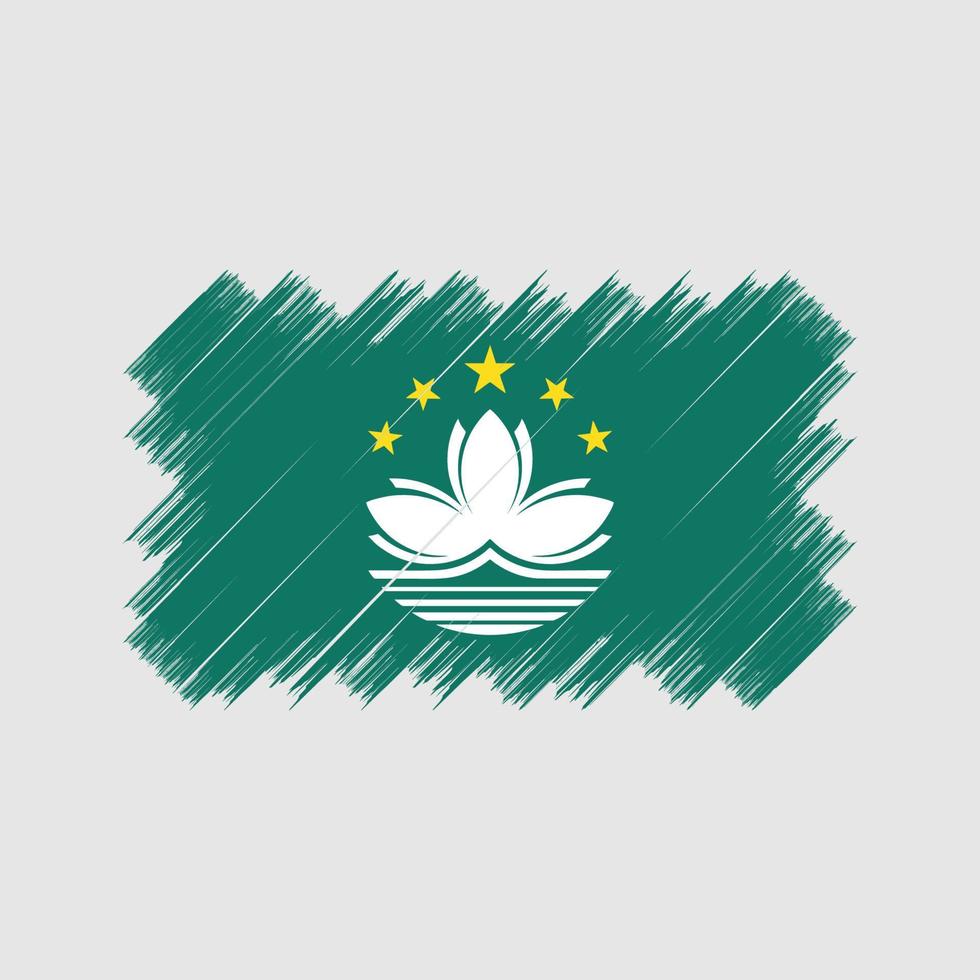 Macau vlag borstel. nationale vlag vector
