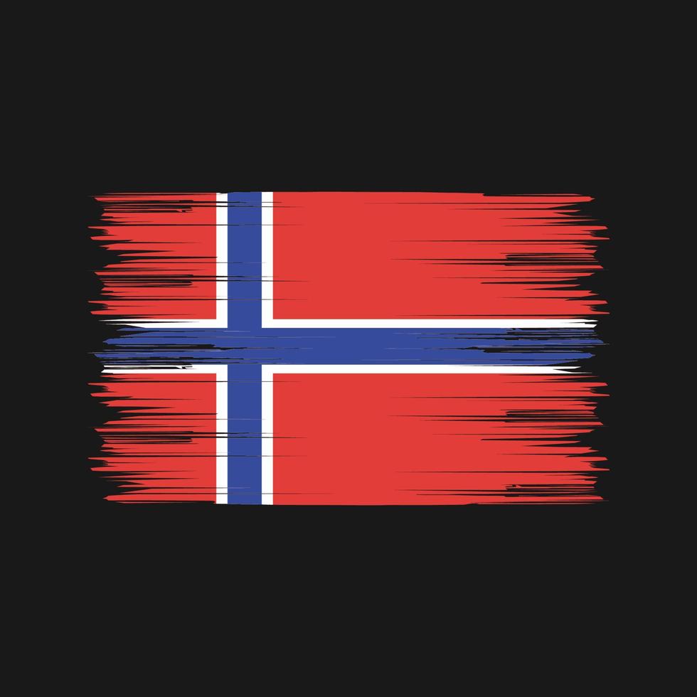 Noorse vlag borstel. nationale vlag vector