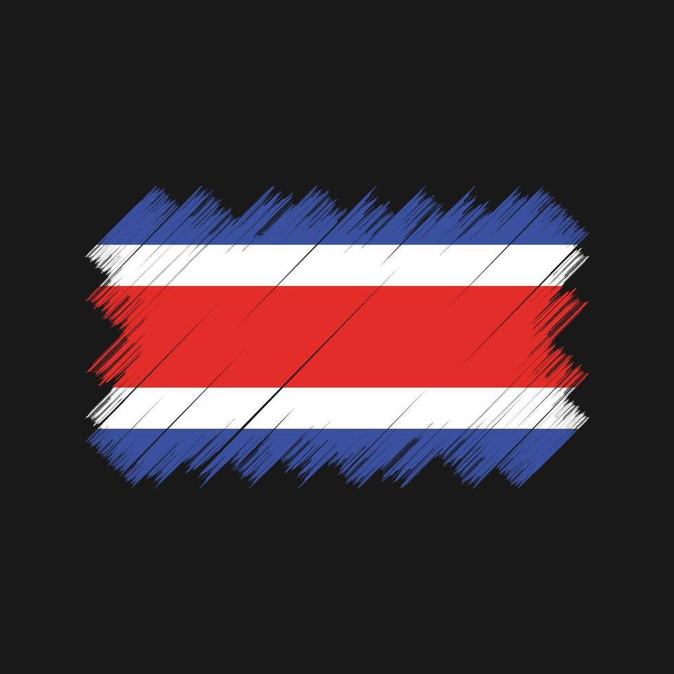 Costa Rica vlag borstel. nationale vlag vector