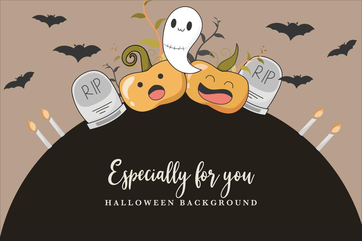 schattig halloween sjabloon achtergrond vector