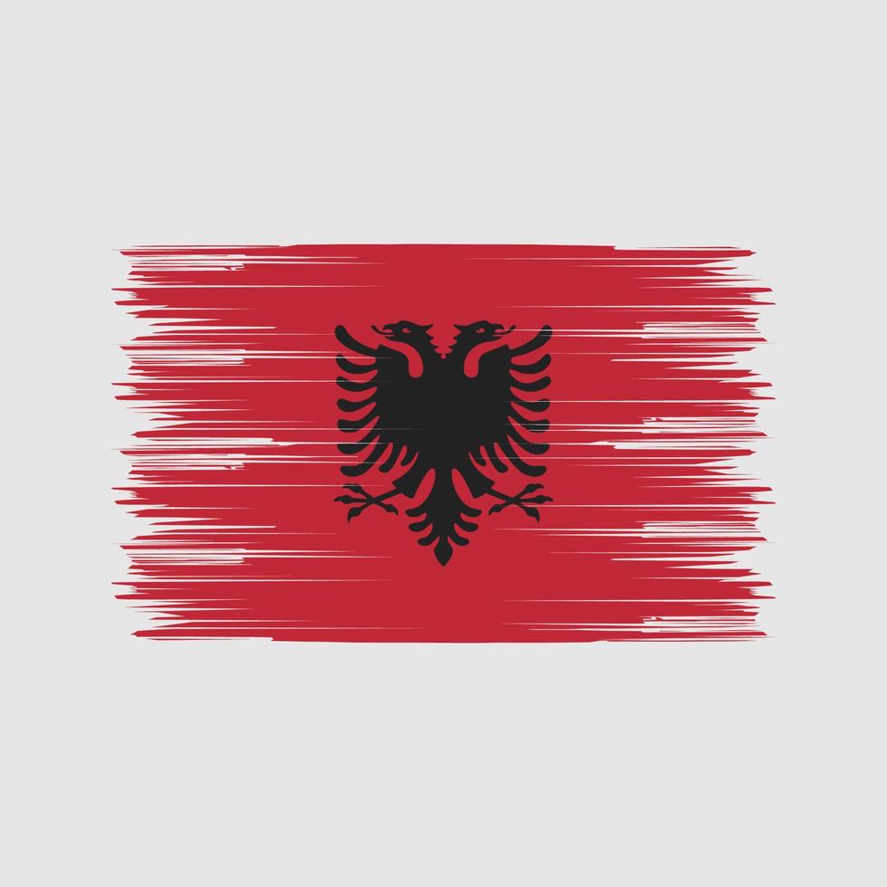 Albanese vlagborstel. nationale vlag vector