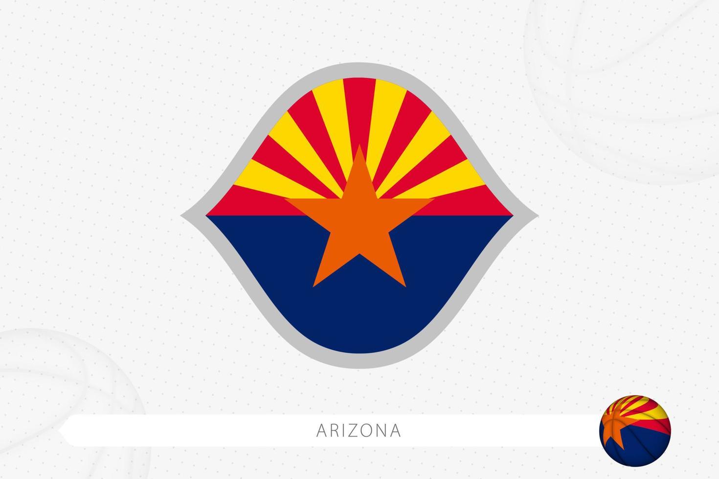 Arizona vlag voor basketbal wedstrijd Aan grijs basketbal achtergrond. vector