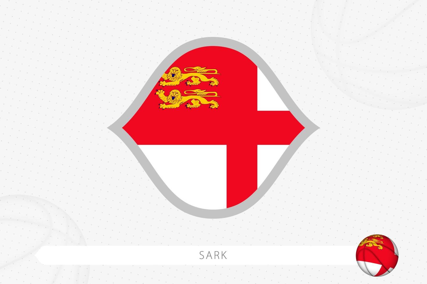 sark vlag voor basketbal wedstrijd Aan grijs basketbal achtergrond. vector