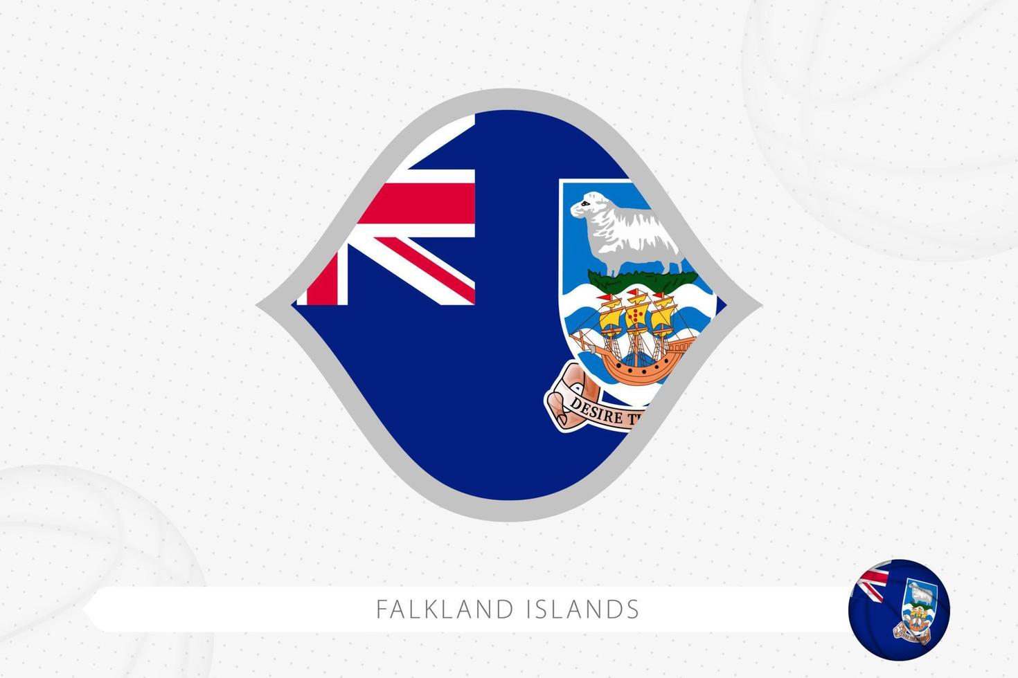 Falkland eilanden vlag voor basketbal wedstrijd Aan grijs basketbal achtergrond. vector