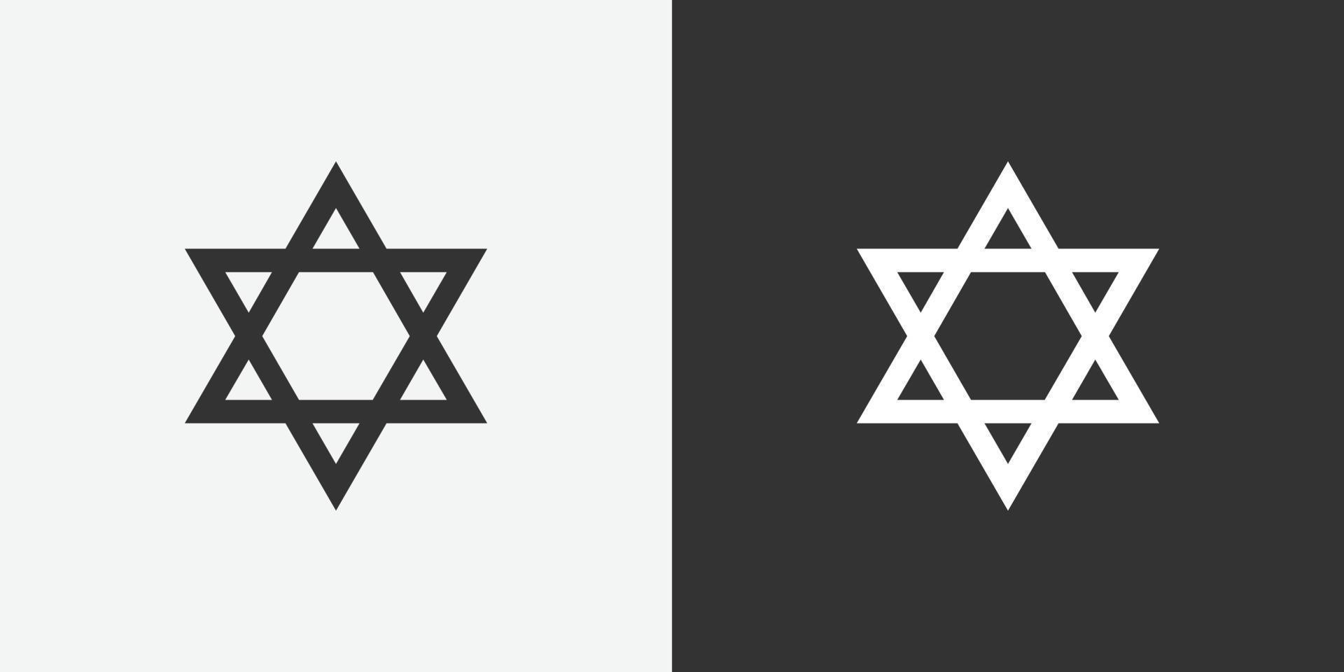 ster van david, de nationaal symbool van de staat van Israël icoon. vector
