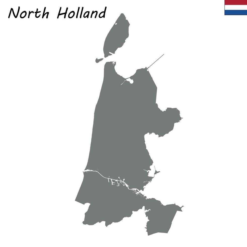 hoog kwaliteit kaart provincie van Nederland vector