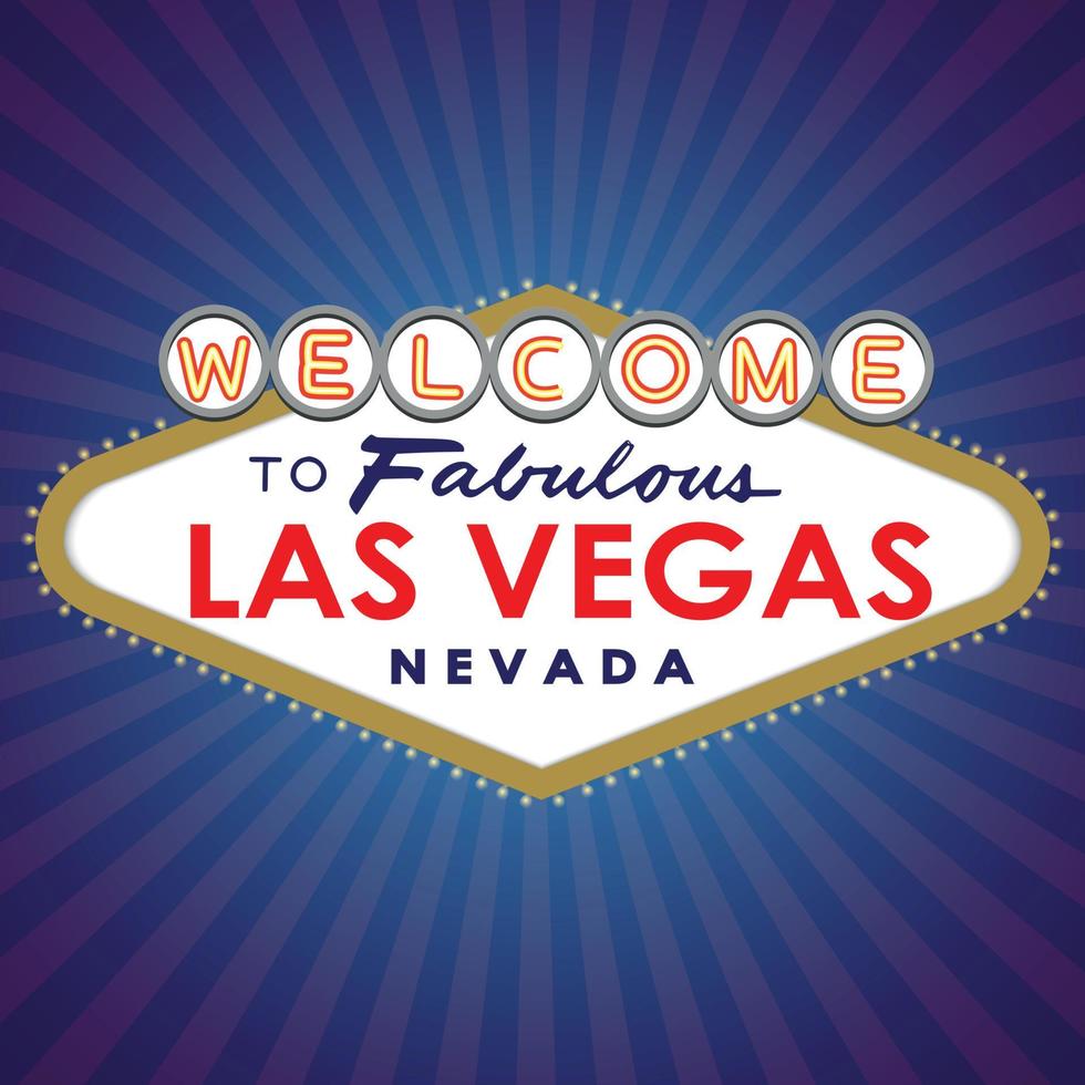 Welkom naar fantastisch las vegas . vector illustratie