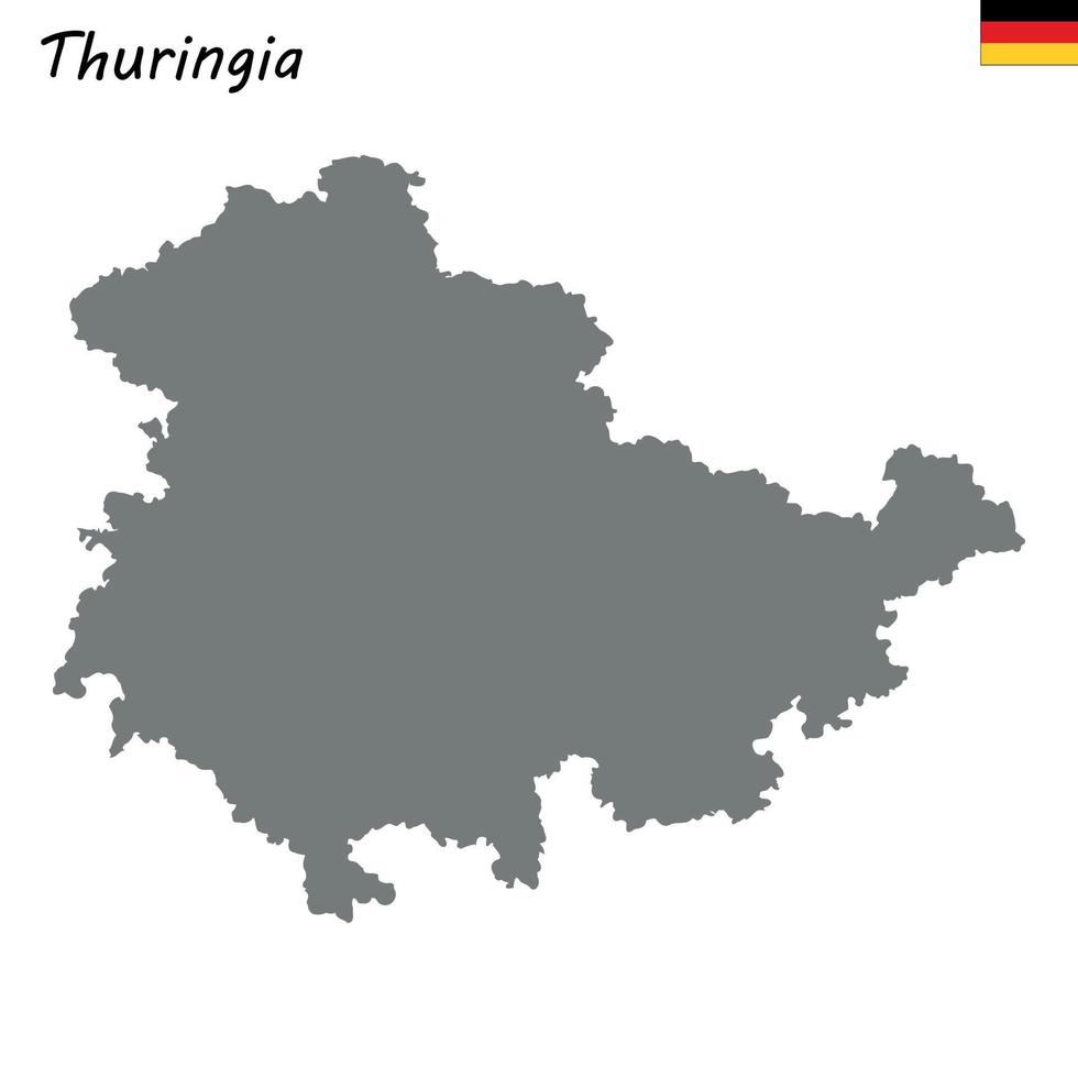 hoog kwaliteit kaart is een staat van Duitsland vector