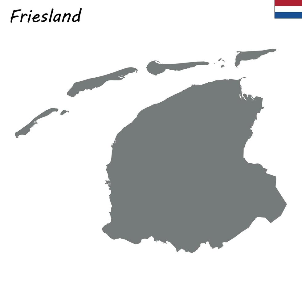 hoog kwaliteit kaart provincie van Nederland vector