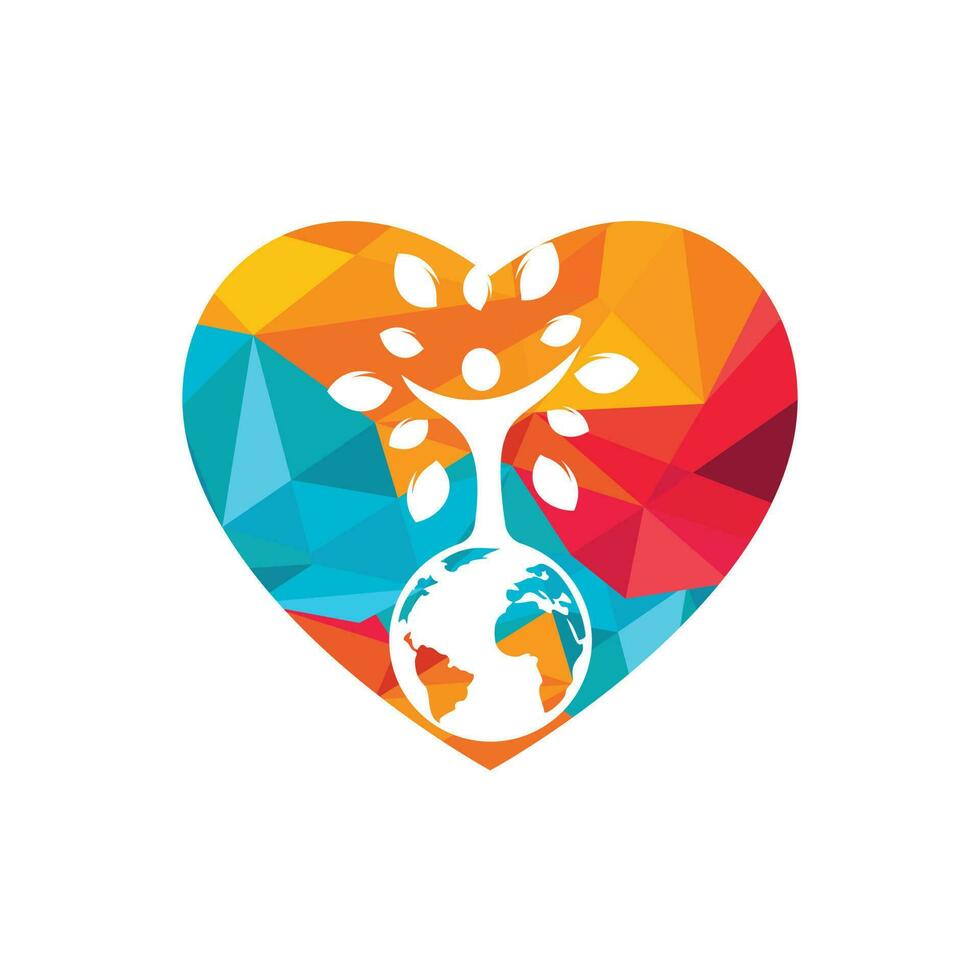 globaal menselijk boom vector logo ontwerp sjabloon.