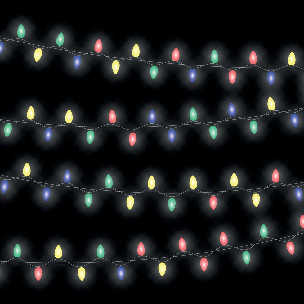 kerstverlichting geïsoleerd vector