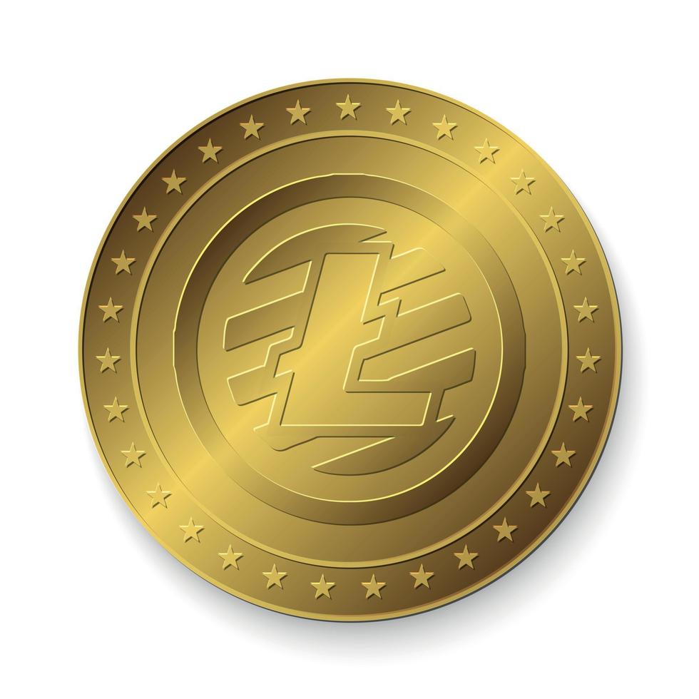 gouden litecoin munt vector