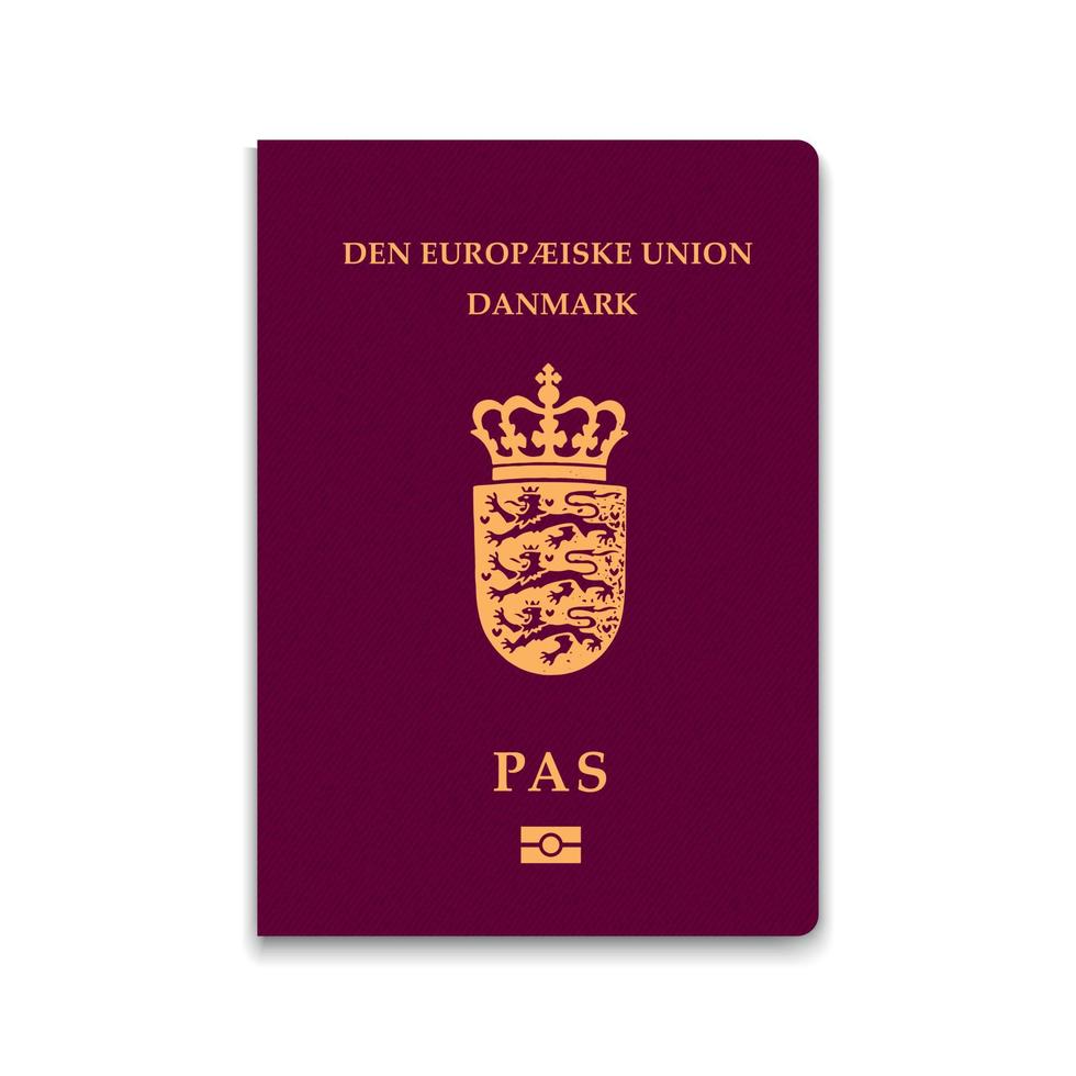paspoort van Denemarken vector