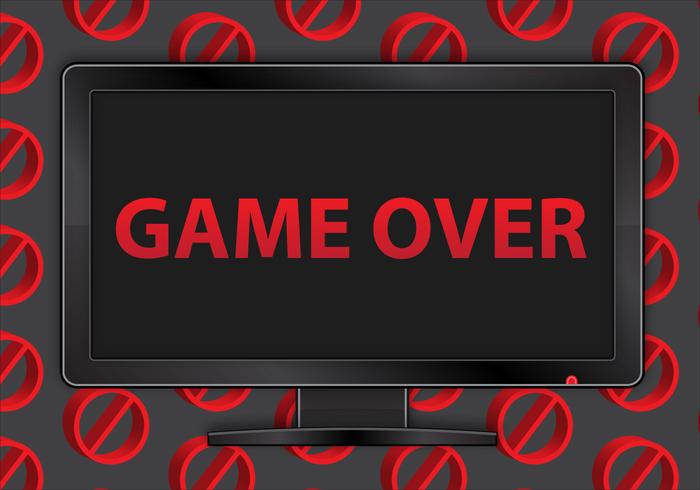 Gratis Game Over TV Vector