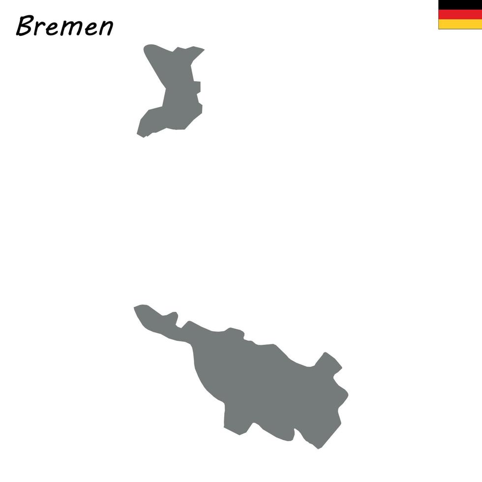 hoog kwaliteit kaart is een staat van Duitsland vector