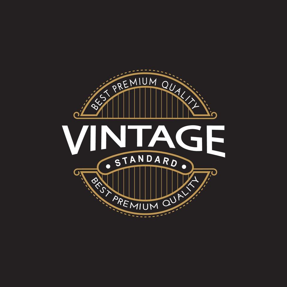 elegant wijnoogst retro insigne etiket embleem logo ontwerp inspiratie. vector