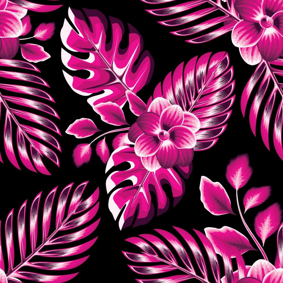 roze abstract bloem achtergrond vector decoratief naadloos tropisch bloemen patroon in de mode. kleurrijk elegant bloemen. bloemen achtergrond. exotisch tropen. zomer ontwerp