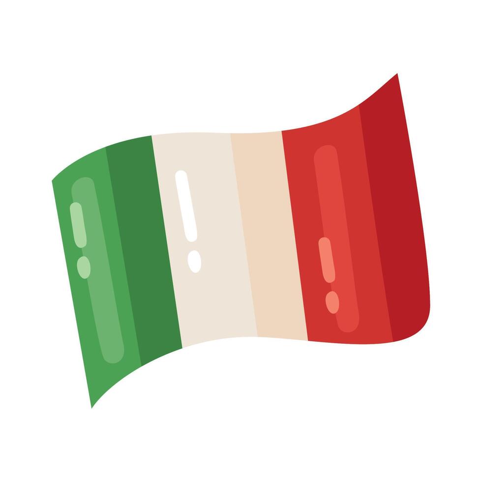 Italiaans vlag golvend land vector