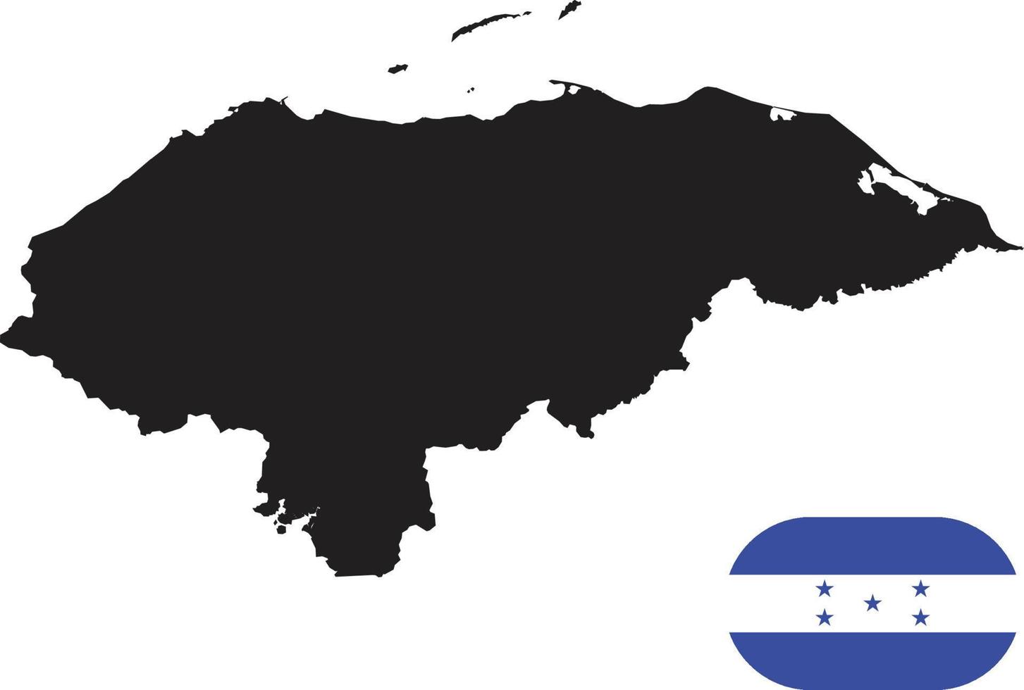 kaart en vlag van honduras vector