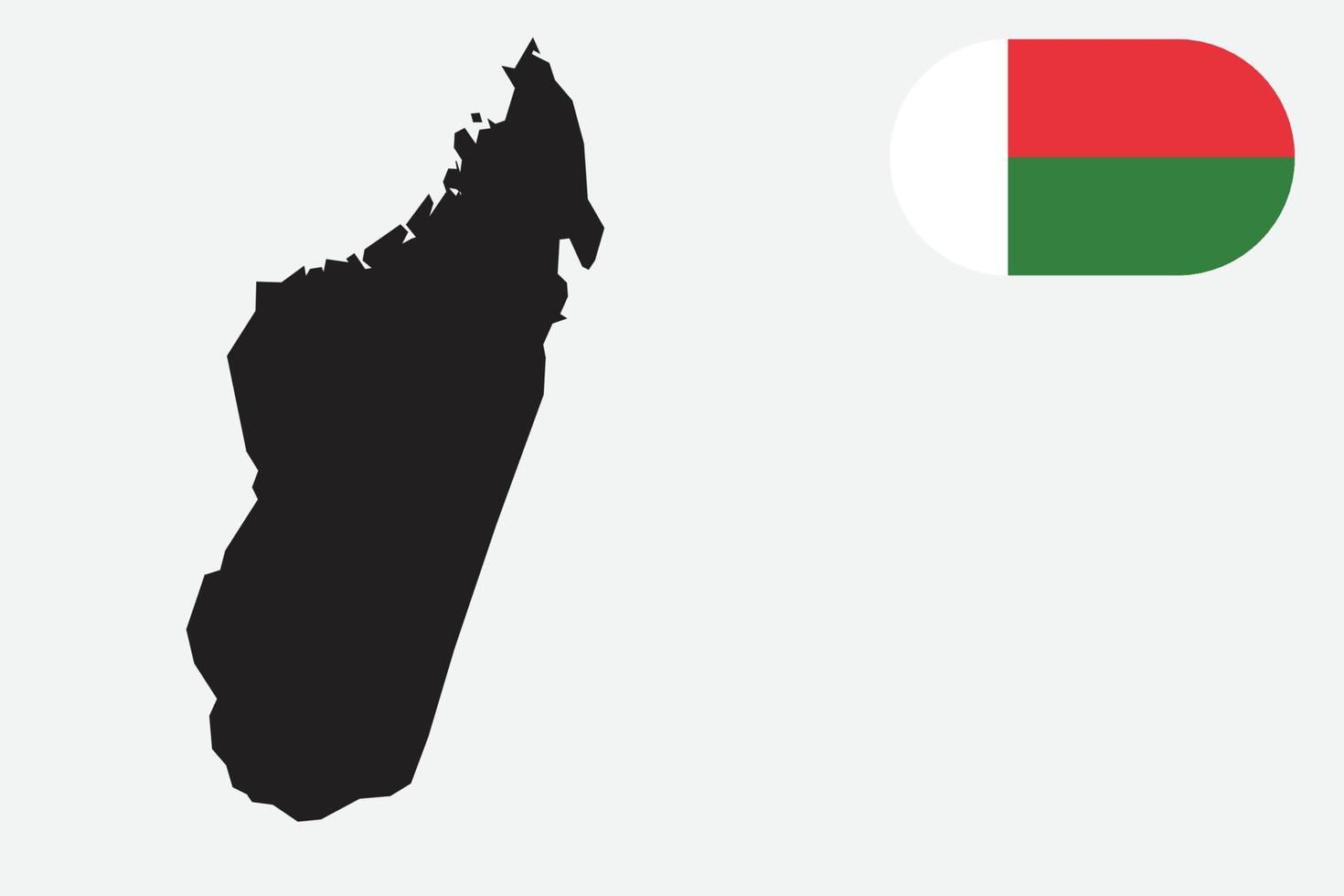 kaart en vlag van madagascar vector