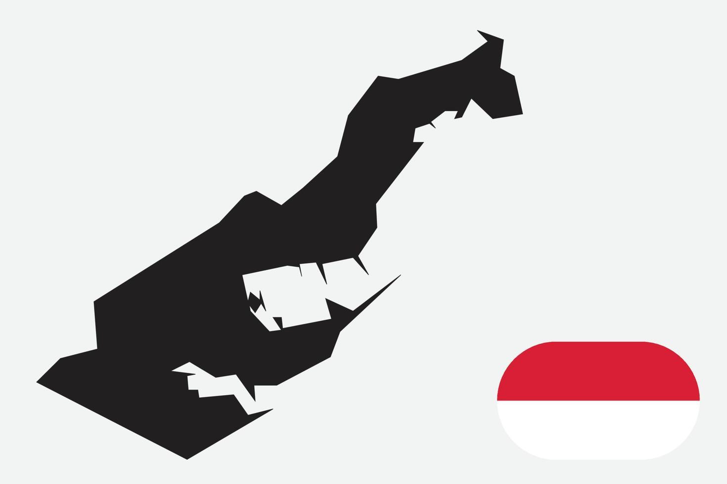 kaart en vlag van monaco vector