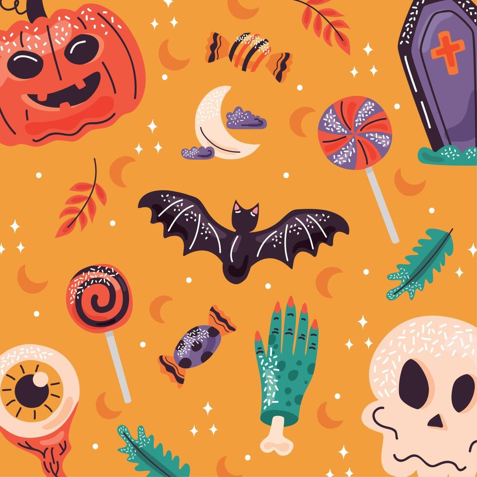 gelukkig halloween vakantie patroon vector