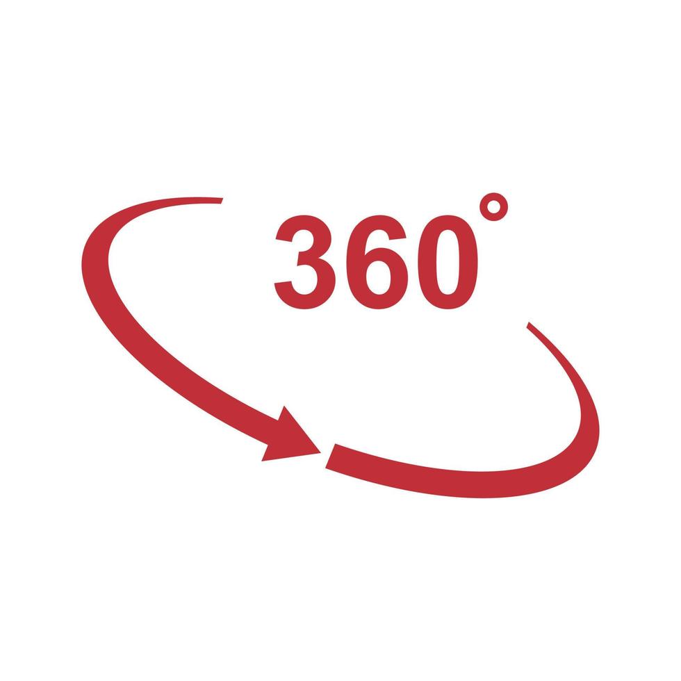 360 graden vector illustratie