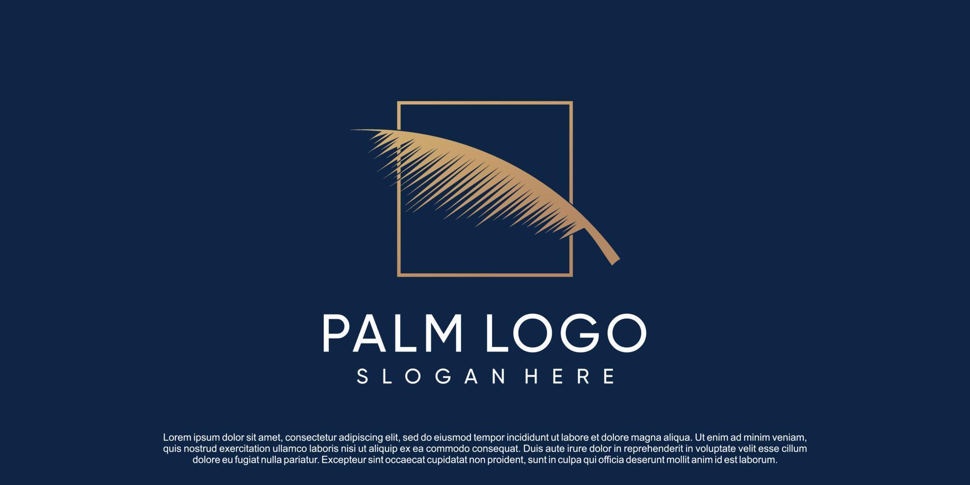 palm logo ontwerp vector met creatief gemakkelijk en uniek concept