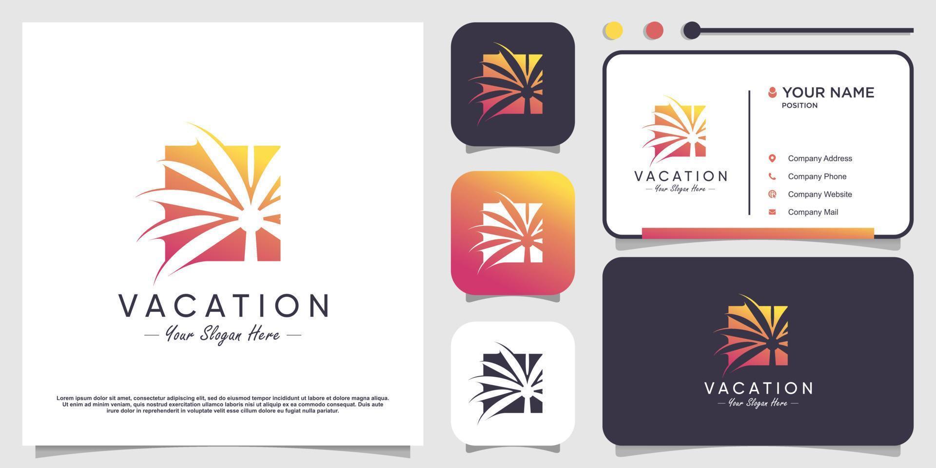 palm logo ontwerp vector met creatief gemakkelijk en uniek concept