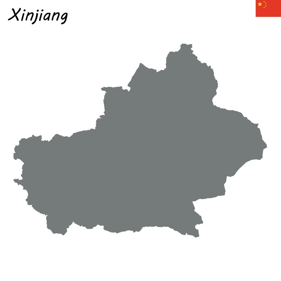 kaart provincie van China vector